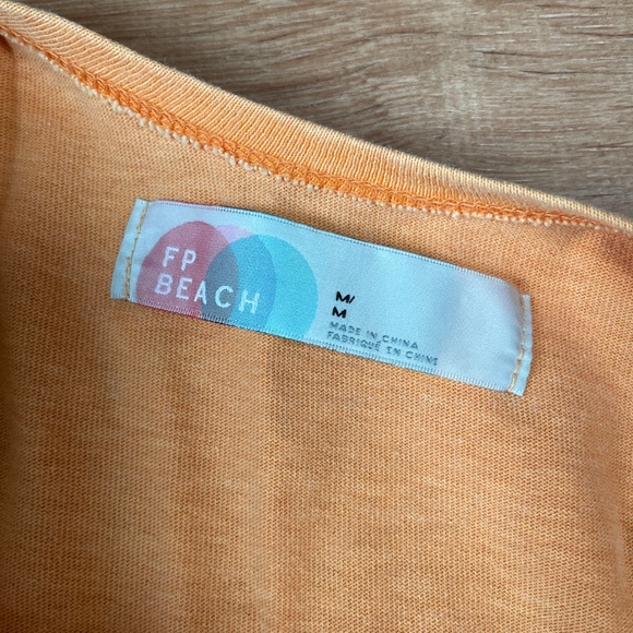 Free People Beach open back babydoll dress MEDIUM boho‎ oversized pockets - Picture 14 of 15